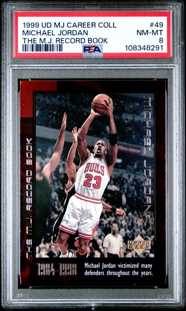 1999 Upper Deck Mj Career Collection Michael Jordan #49 (The M.j. Record Book) Nm-Mt 8 front