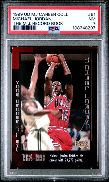 1999 Upper Deck Mj Career Collection Michael Jordan #51 (The M.j. Record Book) Nm 7 front