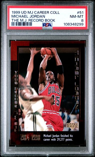 1999 Upper Deck Mj Career Collection Michael Jordan #51 (The M.j. Record Book) Nm-Mt 8 front