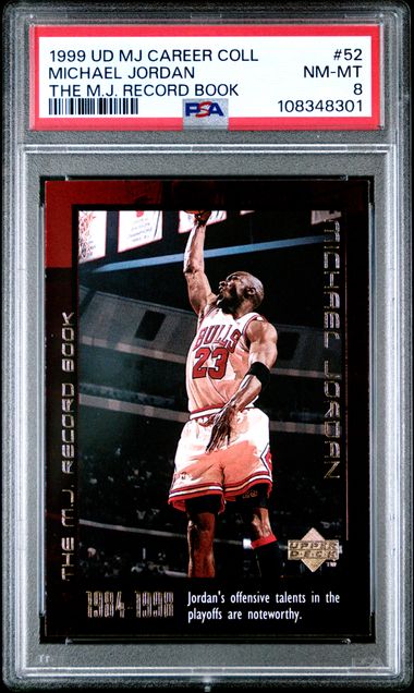 1999 Upper Deck Mj Career Collection Michael Jordan #52 (The M.j. Record Book) Nm-Mt 8 front