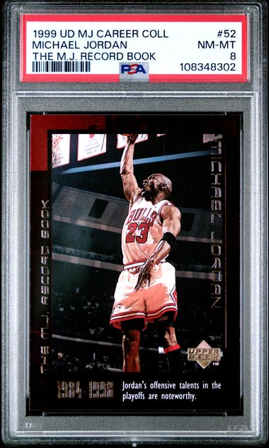 1999 Upper Deck Mj Career Collection Michael Jordan #52 (The M.j. Record Book) Nm-Mt 8 front