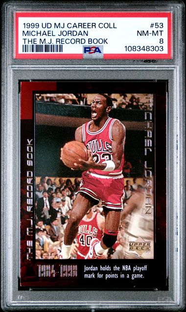 1999 Upper Deck Mj Career Collection Michael Jordan #53 (The M.j. Record Book) Nm-Mt 8 front
