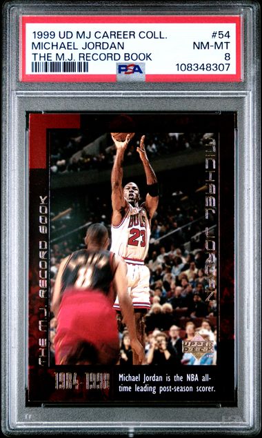 1999 Upper Deck Mj Career Collection Michael Jordan #54 (The M.j. Record Book) Nm-Mt 8 front