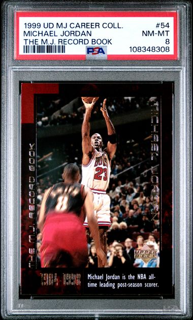 1999 Upper Deck Mj Career Collection Michael Jordan #54 (The M.j. Record Book) Nm-Mt 8 front
