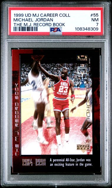 1999 Upper Deck Mj Career Collection Michael Jordan #55 (The M.j. Record Book) Nm 7 front