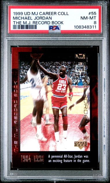 1999 Upper Deck Mj Career Collection Michael Jordan #55 (The M.j. Record Book) Nm-Mt 8 front
