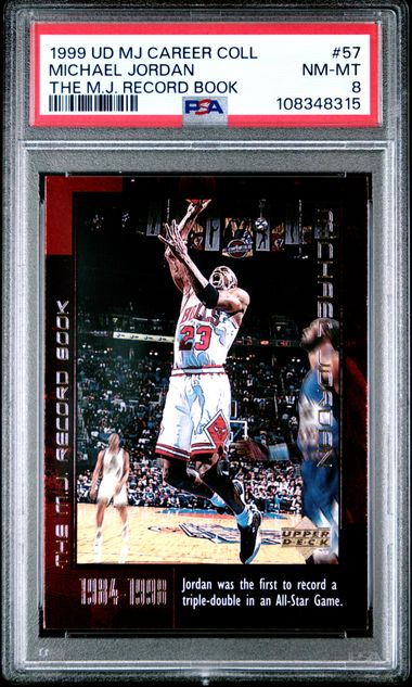 1999 Upper Deck Mj Career Collection Michael Jordan #57 (The M.j. Record Book) Nm-Mt 8 front