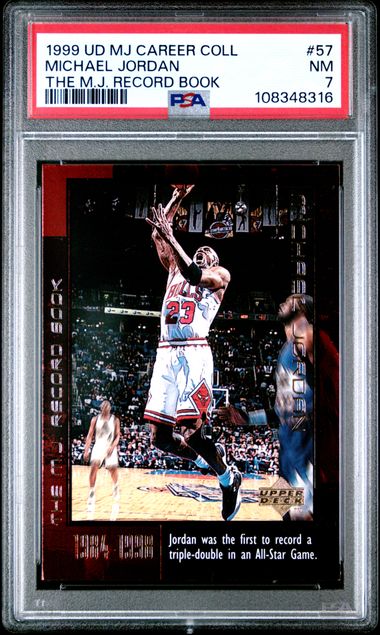 1999 Upper Deck Mj Career Collection Michael Jordan #57 (The M.j. Record Book) Nm 7 front