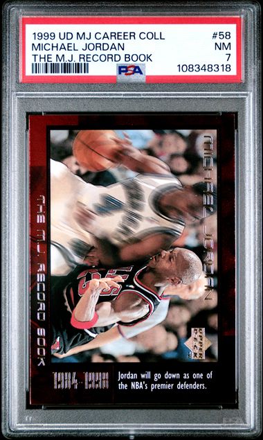 1999 Upper Deck Mj Career Collection Michael Jordan #58 (The M.j. Record Book) Nm 7 front