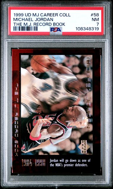 1999 Upper Deck Mj Career Collection Michael Jordan #58 (The M.j. Record Book) Nm 7 front