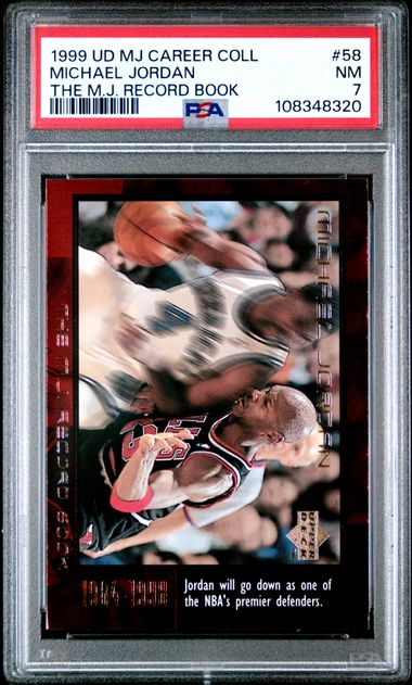 1999 Upper Deck Mj Career Collection Michael Jordan #58 (The M.j. Record Book) Nm 7 front