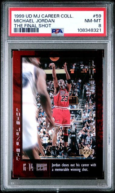 1999 Upper Deck Mj Career Collection Michael Jordan #59 (The Final Shot) Nm-Mt 8 front
