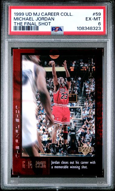 1999 Upper Deck Mj Career Collection Michael Jordan #59 (The Final Shot) Ex-Mt 6 front