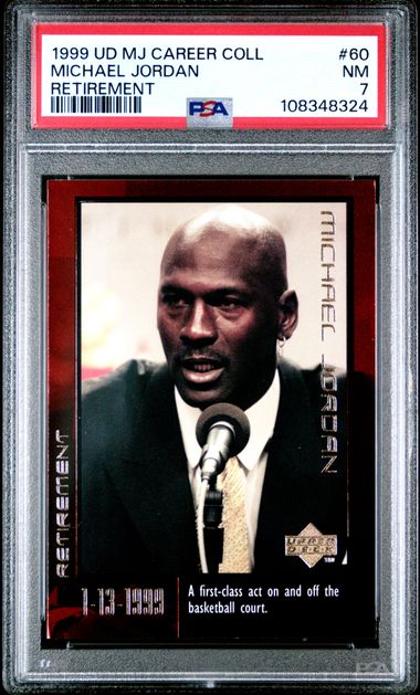 1999 Upper Deck Mj Career Collection Michael Jordan #60 (Retirement) Nm 7 front