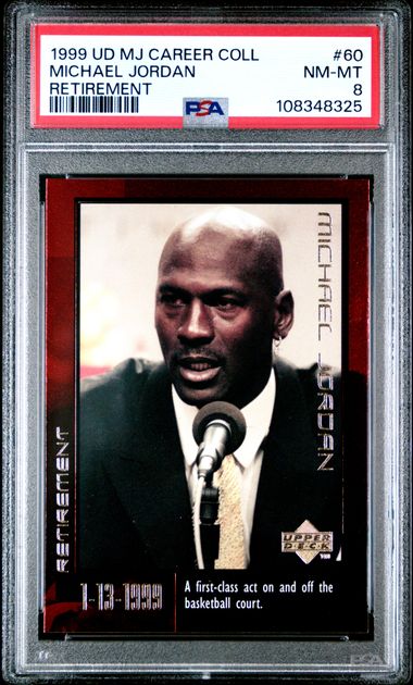 1999 Upper Deck Mj Career Collection Michael Jordan #60 (Retirement) Nm-Mt 8 front