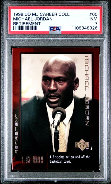 1999 Upper Deck Mj Career Collection Michael Jordan #60 (Retirement) Nm 7 front