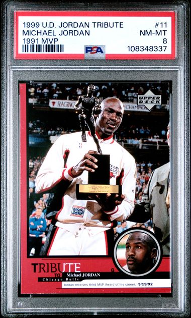 1999 Upper Deck Jordan Tribute Michael Jordan #11 (1991 Mvp) Nm-Mt 8 front