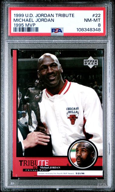 1999 Upper Deck Jordan Tribute Michael Jordan #22 (1995 Mvp) Nm-Mt 8 front