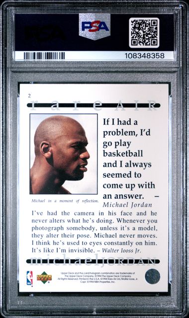 1994 Upper Deck Mj Rare Air Michael Jordan #2 (Rare Air) Mint 9 back