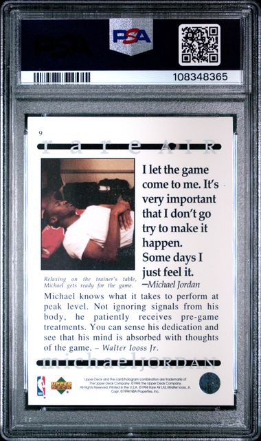 1994 Upper Deck Mj Rare Air Michael Jordan #9 (Rare Air) Nm 7 back