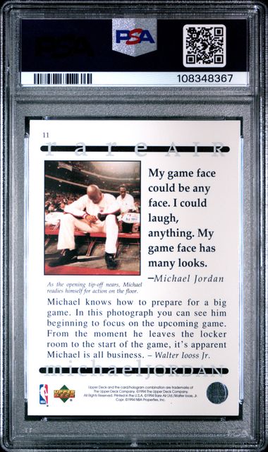 1994 Upper Deck Mj Rare Air Michael Jordan #11 (Rare Air) Mint 9 back