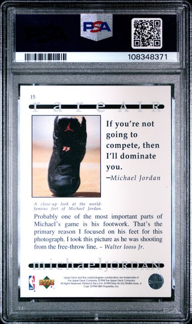 1994 Upper Deck Mj Rare Air Michael Jordan #15 (Rare Air) Nm-Mt 8 back