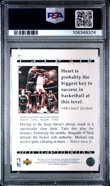 1994 Upper Deck Mj Rare Air Michael Jordan #18 (Rare Air) Nm-Mt 8 back