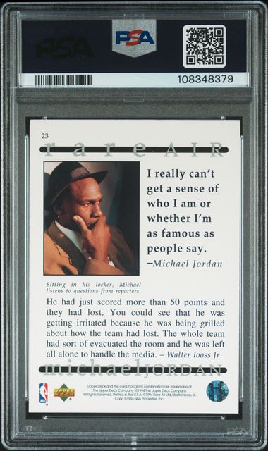 1994 Upper Deck Mj Rare Air Michael Jordan #23 (Rare Air) Nm 7 back