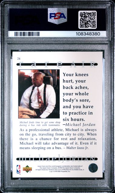 1994 Upper Deck Mj Rare Air Michael Jordan #24 (Rare Air) Nm-Mt 8 back