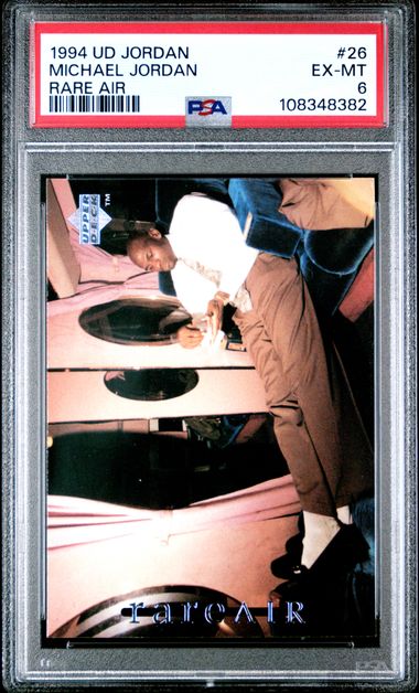 1994 Upper Deck Mj Rare Air Michael Jordan #26 (Rare Air) Ex-Mt 6 front
