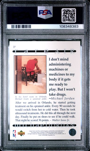 1994 Upper Deck Mj Rare Air Michael Jordan #27 (Rare Air) Nm-Mt 8 back