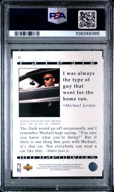 1994 Upper Deck Mj Rare Air Michael Jordan #29 (Rare Air) Nm 7 back