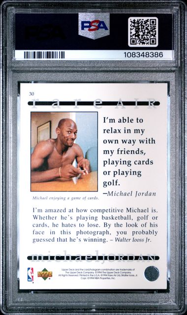 1994 Upper Deck Mj Rare Air Michael Jordan #30 (Rare Air) Nm 7 back