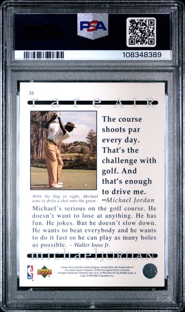1994 Upper Deck Mj Rare Air Michael Jordan #33 (Rare Air) Nm-Mt 8 back
