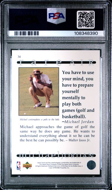 1994 Upper Deck Mj Rare Air Michael Jordan #34 (Rare Air) Mint 9 back