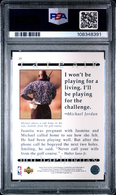 1994 Upper Deck Mj Rare Air Michael Jordan #35 (Rare Air) Nm-Mt 8 back