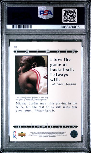 1994 Upper Deck Mj Rare Air Michael Jordan #50 (Rare Air) Mint 9 back