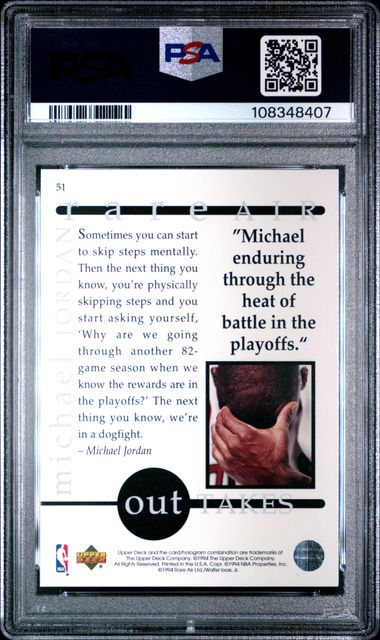 1994 Upper Deck Mj Rare Air Michael Jordan #51 (Rare Air) Mint 9 back