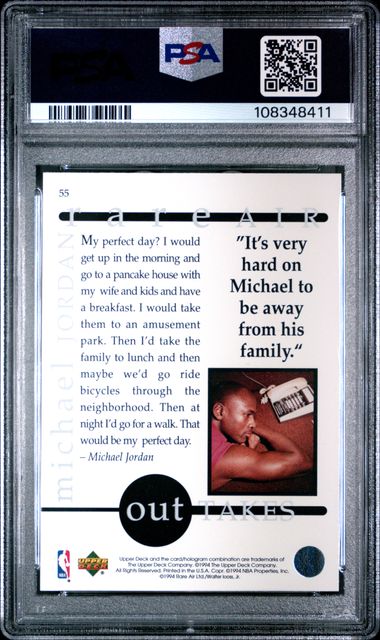 1994 Upper Deck Mj Rare Air Michael Jordan #55 (Rare Air) Mint 9 back