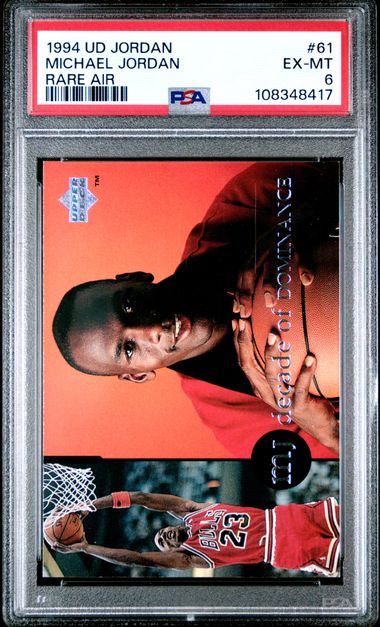 1994 Upper Deck Mj Rare Air Michael Jordan #61 (Rare Air) Ex-Mt 6 front