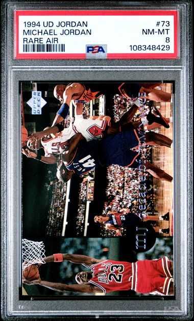 1994 Upper Deck Mj Rare Air Michael Jordan #73 (Rare Air) Nm-Mt 8 front