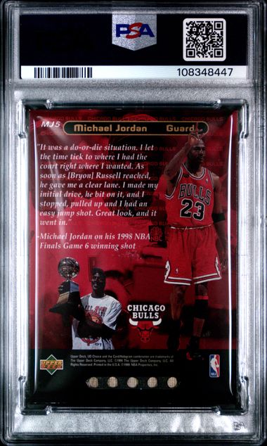 1998 Upper Deck Game Call Michael Jordan #Mj5 (Game Call) Ex-Mt 6 back