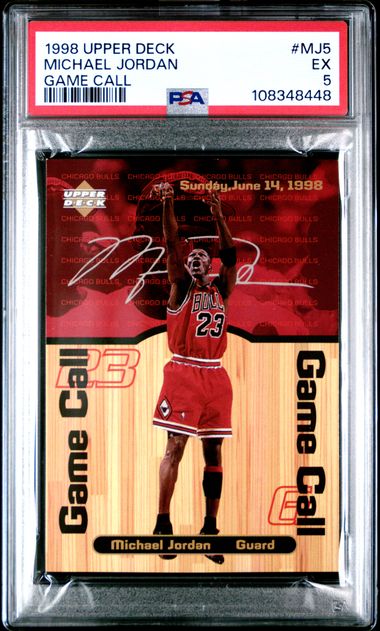 1998 Upper Deck Game Call Michael Jordan #Mj5 (Game Call) Ex 5 front