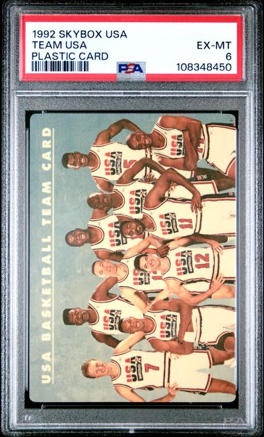 1992 Skybox Usa Basketball Team Usa (Plastic Card) Ex-Mt 6 front