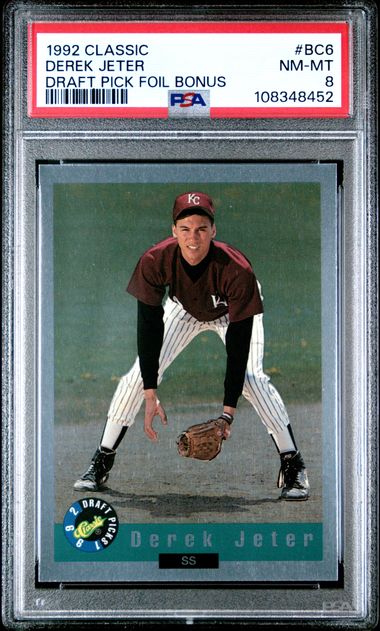 1992 Classic Derek Jeter #Bc6 (Draft Pick Foil Bonus) Nm-Mt 8 front