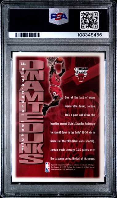 1999 Upper Deck Victory Michael Jordan #331 Nm-Mt 8 back