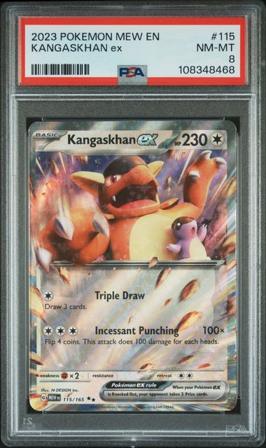 2023 Pokemon Mew En-151 Kangaskhan Ex #115 Nm-Mt 8 front