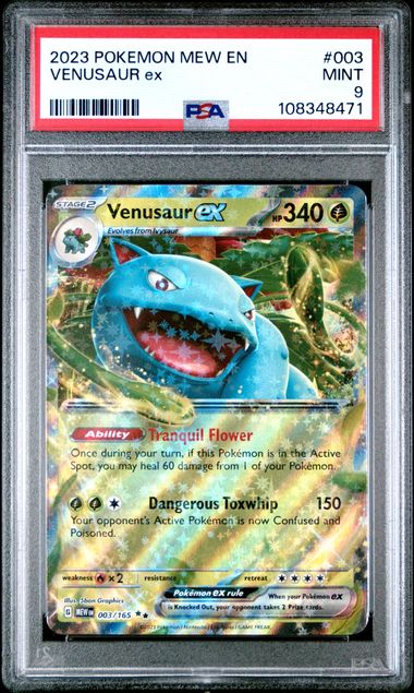 2023 Pokemon Mew En-151 Venusaur Ex #003 Mint 9 front
