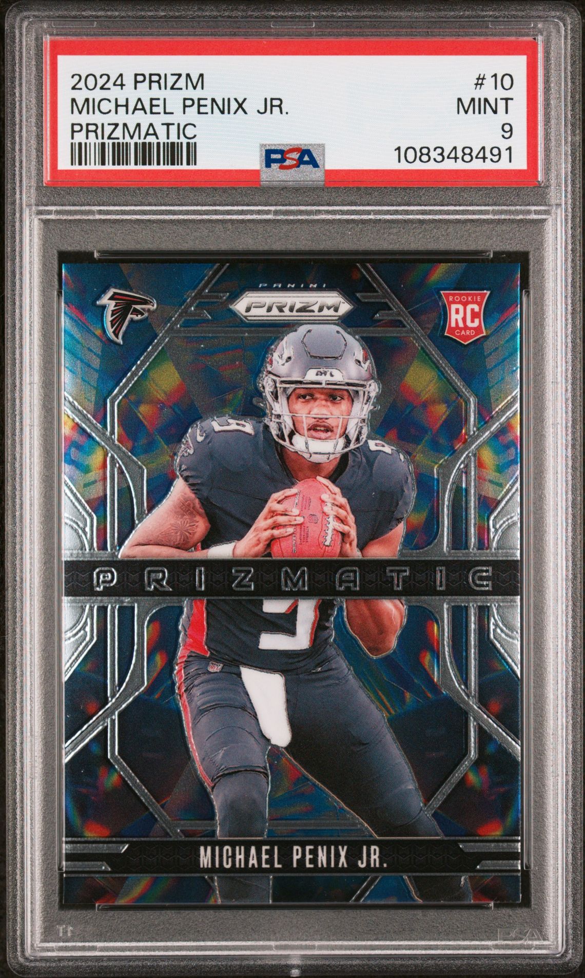 2024 Panini Prizm Prizmatic Michael Penix Jr. #10 Mint 9 front