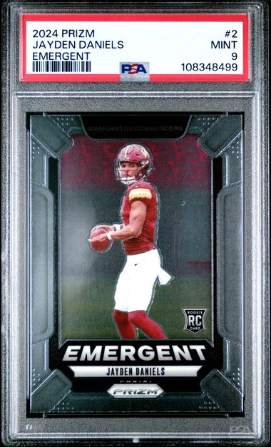 2024 Panini Prizm Emergent Jayden Daniels #2 Mint 9 front